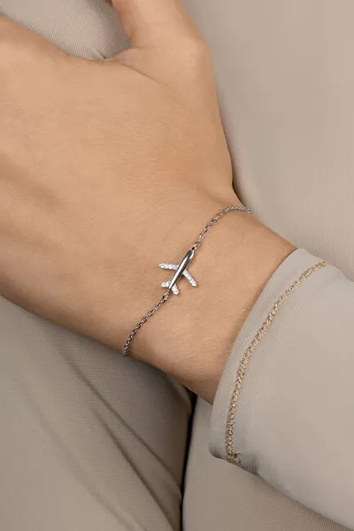 Byzylyk Brilio Silver Airplane BRC65W - 3