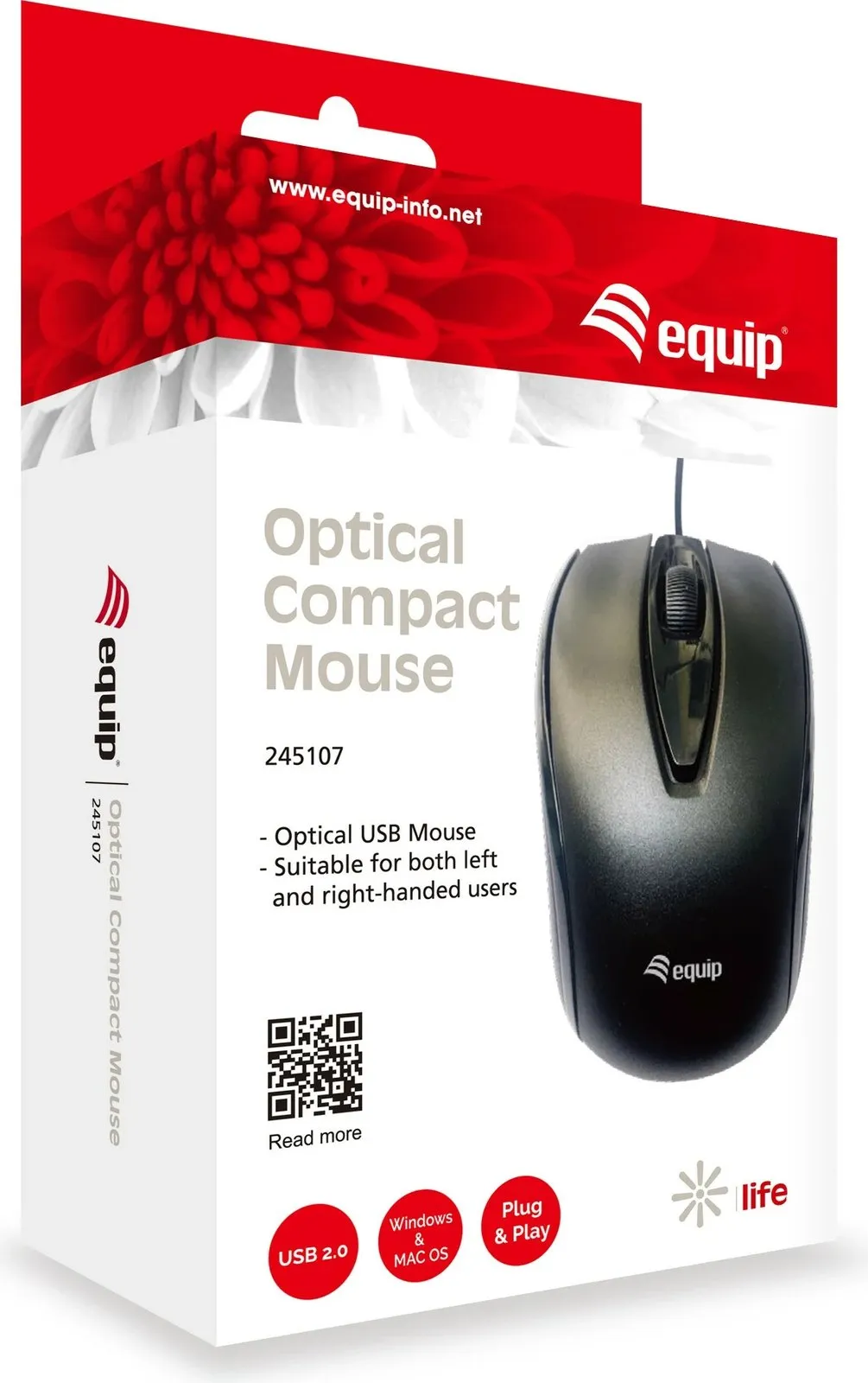 Maus Equip 245107, optik, USB, 1000 DPI, i zi - 1