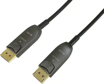 Kabllo optike aktive DisplayPort 1.4 Equip, 15m, 8K/60Hz, e zezë