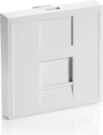 Insert modular francez Equip, 1-port, plastikë, i bardhë