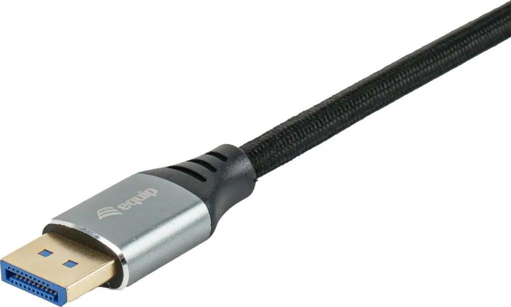 Kabllo DisplayPort 2.1 Premium Equip, 1.0m, 16K/60Hz, 54Gbps, e zezë - 3