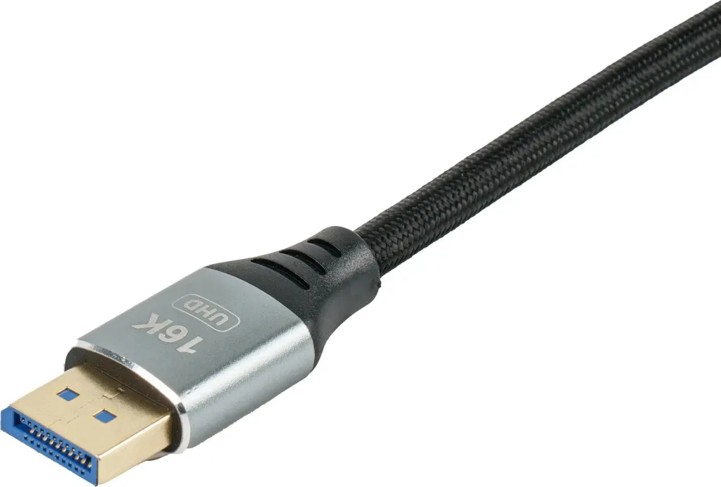 Kabllo DisplayPort 2.1 Premium Equip, 1.0m, 16K/60Hz, 54Gbps, e zezë - 4