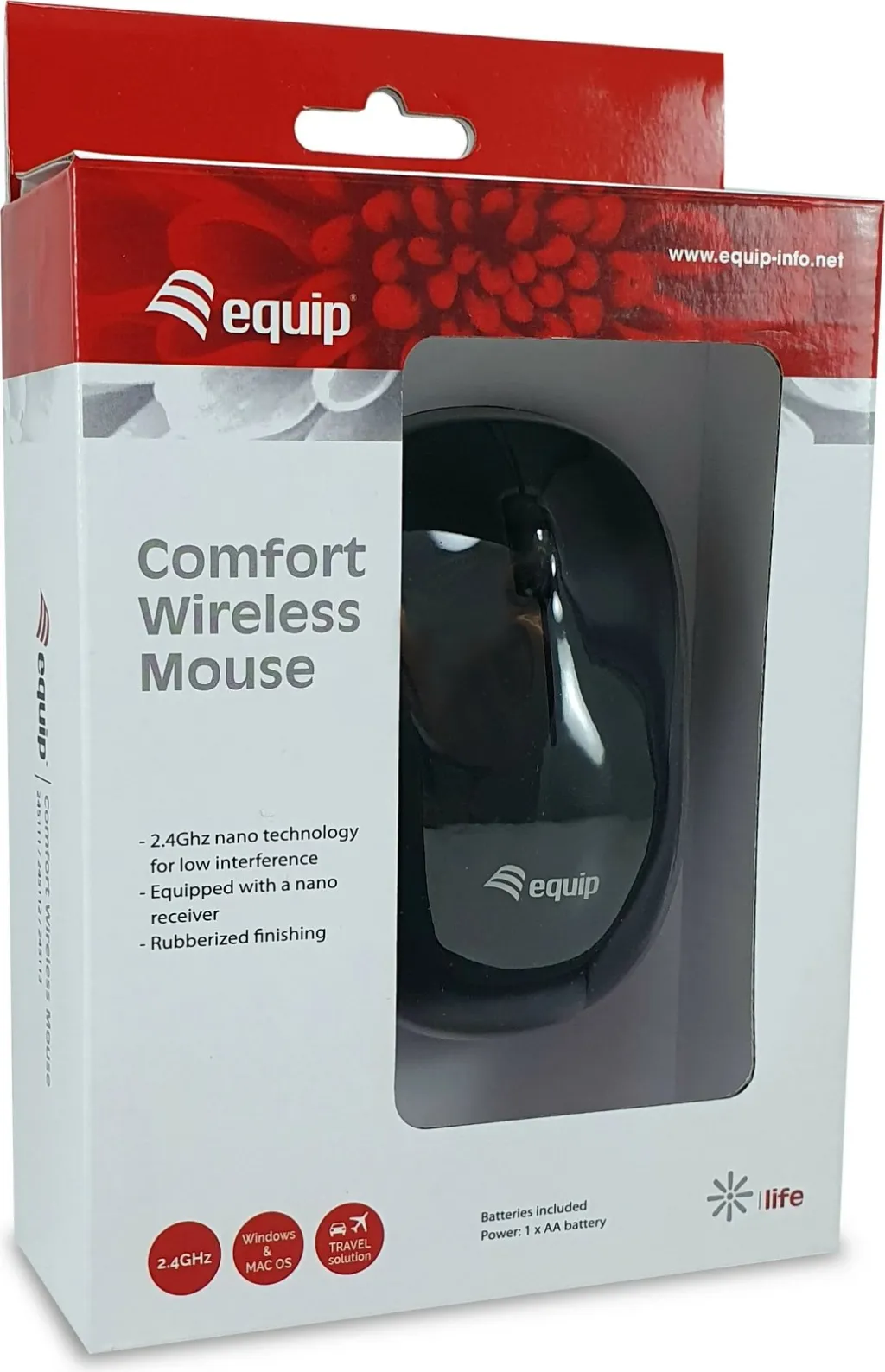 Maus wireless Equip Comfort, optik, ambidextrous, nano receiver, zi - 4