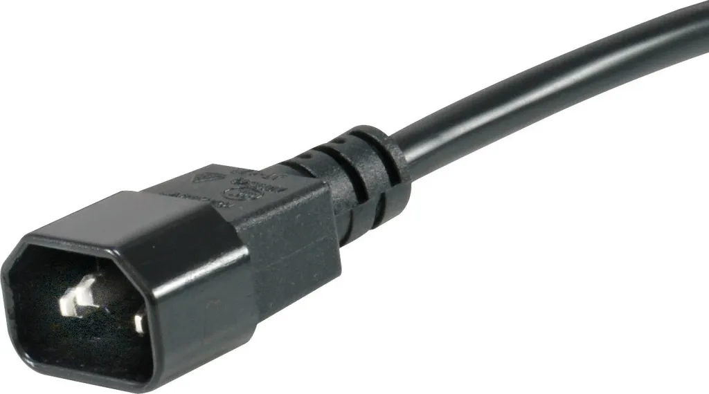 Shirit rryme Equip, 8 dalje gjermane, IEC C14, 1.8m, i zi - 4