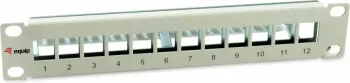 Panel keystone metalik Equip 769330, 1U, 12 porta, rack mounting, gri