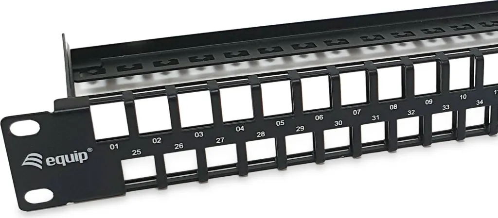 Patch panel LevelOne Equip 769258, 48 porta Keystone Cat6, 1U, i zi - 3