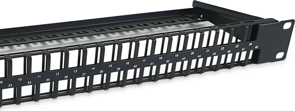 Patch panel LevelOne Equip 769258, 48 porta Keystone Cat6, 1U, i zi - 4