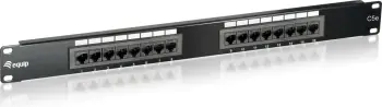 Patch panel Equip 16-port Cat5e, RJ-45, 1U, e zezë