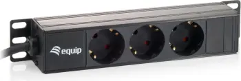 PDU Equip 3 dalje, 10 inç, 1U, plastik, 1.5m, zi