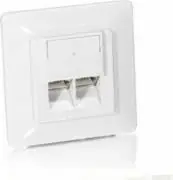 Prizë rrjeti EQUIP Cat.5e, 2 porta RJ-45, plastikë, e bardhë