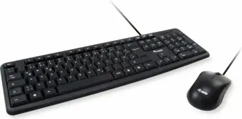 Tastierë me maus Equip 245200, full-size, USB, QWERTZ, e zezë