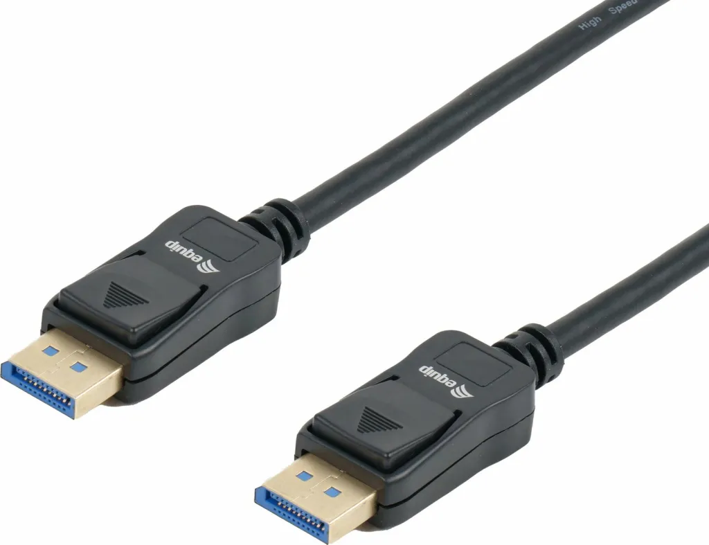 Kabllo DisplayPort 2.1 Equip 3m, 16K/60Hz, 40Gbps, e zezë - 1