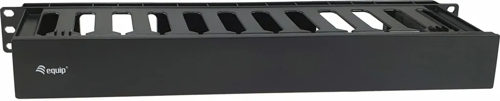 Panel menaxhimi kabllosh për rack 19 inch Equip 1U, ABS, e zezë - 1