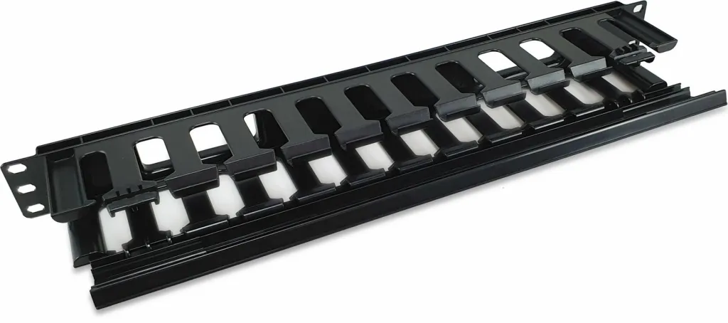 Panel menaxhimi kabllosh për rack 19 inch Equip 1U, ABS, e zezë - 2
