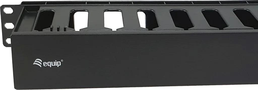 Panel menaxhimi kabllosh për rack 19 inch Equip 1U, ABS, e zezë - 3