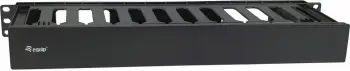 Panel menaxhimi kabllosh për rack 19 inch Equip 1U, ABS, e zezë