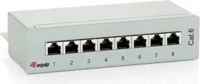 Patch panel rrjeti Equip 8 porta, Cat.6, desktop, gri - 1