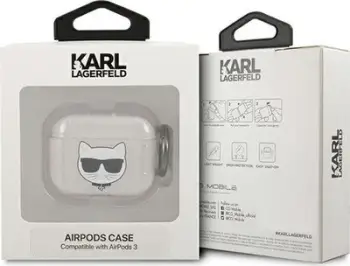 Këllëf mbrojtës Karl Lagerfeld KLA3UCHGS, për AirPods 3, i argjendtë