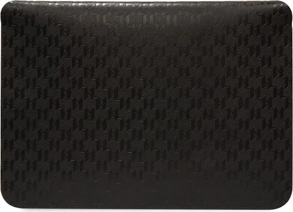 Mbështjellës laptopi Karl Lagerfeld Saffiano Plaque, 14", lëkurë eko, e zezë - 3