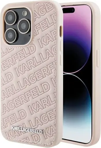 Kllapë telefoni Karl Lagerfeld KLHCP15XPQKPMP, për iPhone 15 Pro Max 6.7", hardcase, rozë