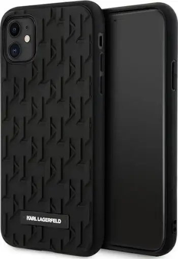 Mbështjellës Karl Lagerfeld 3D Monogram për iPhone 11/XR 6.1", i zi