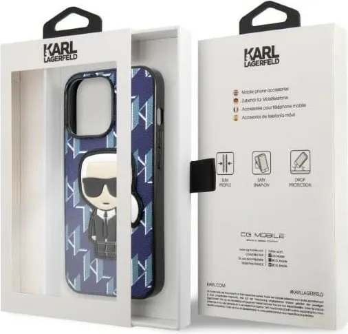 Mbulesë telefoni Karl Lagerfeld KLHCP13XPMNIKBL, për iPhone 13 Pro Max 6.7", hardcase, blu - 2