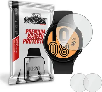 Xham mbrojtës hibrid GrizzGlass për Samsung Galaxy Watch 4 40mm, set 2 copë, transparent