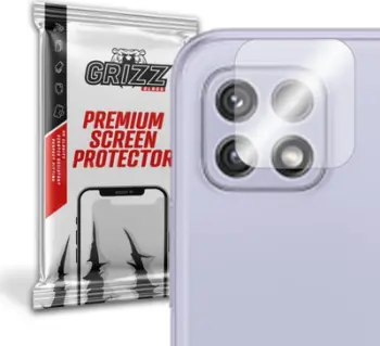 Mbrojtës kamerë GrizzGlass për Samsung Galaxy A22s 5G, xham hibrid, set 2 copë, transparent