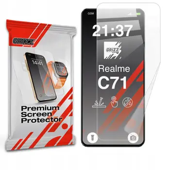 Fletë mbrojtëse keramike Grizz për Realme C71, rezistente ndaj goditjeve, transparente