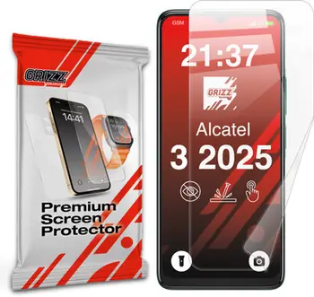 Mbulesë ekrani keramike Grizz për Alcatel 3 2025, rezistente ndaj gërvishtjeve, transparente