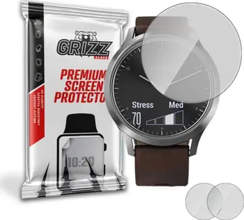 Folie mbrojtëse mat GrizzGlass për Garmin Vivomove HR, set 2 copë, transparente