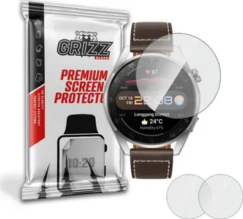 Xham mbrojtës GrizzGlass Hybrid Glass për Huawei Watch 3 Pro, 2 copë, transparent