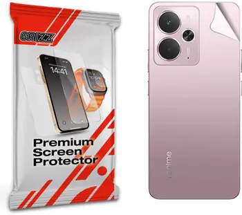 Folje mbrojtëse Grizz SatinSkin për Realme 14, për pjesën e pasme, transparente