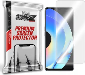 Xham mbrojtës hibrid GrizzGlass për Realme 10s, ekran i plotë, transparent