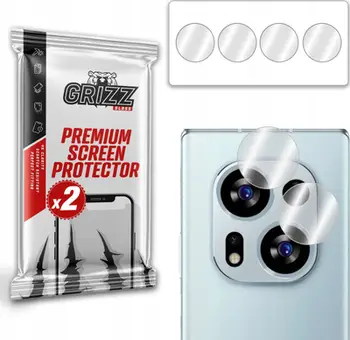 Mbrojtës kamerë GrizzGlass për Tecno Phantom X2, xham hibrid, transparencë e lartë, transparent