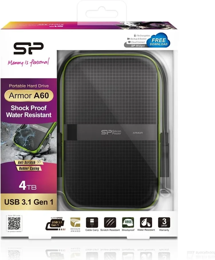 Disk HDD Silicon Power Armor A60, 4TB, i zi / gjelbër - 6
