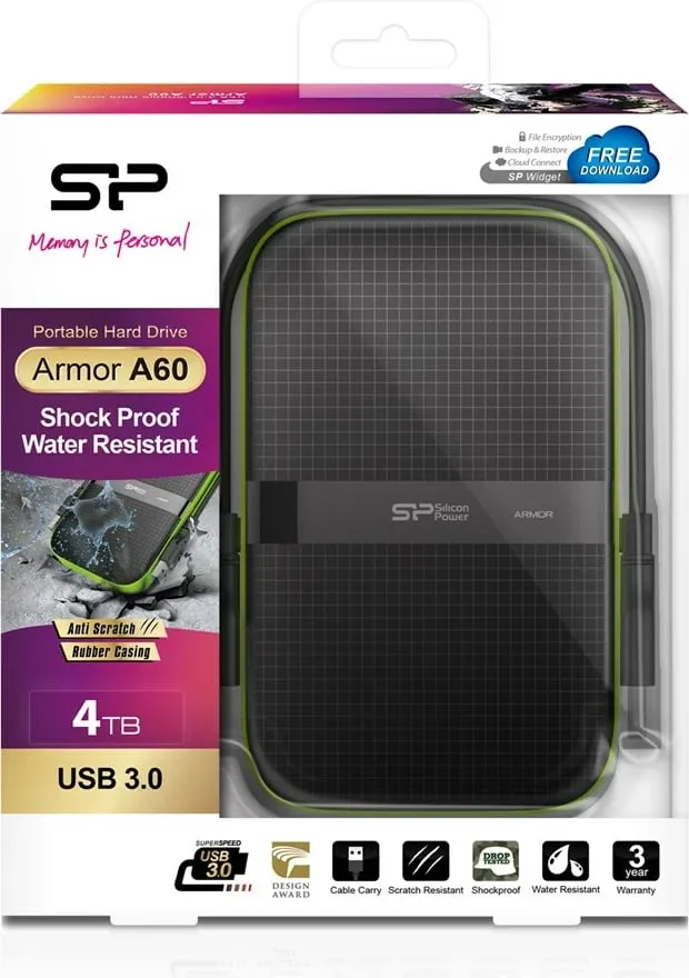 Disk HDD Silicon Power Armor A60, 4TB, i zi / gjelbër - 8