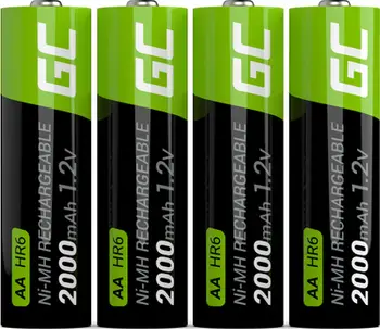 Paketë e baterive Green Cell, 4x AA, HR6, 2000mAh
