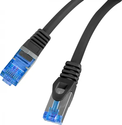 Kabllo rrjeti Lanberg Patchcord Cat6a S/FTP, 0.25m, LSZH CCA, e zezë - 2