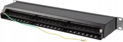 Patch panel Lanberg PPS5-1048-B, 48 porta, 1U, 19", Cat.5e, i mbrojtur, i zi - 4
