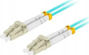 Kabllo fibër optike Lanberg LC LC, OM3 50/125, duplex 0.5m, aqua