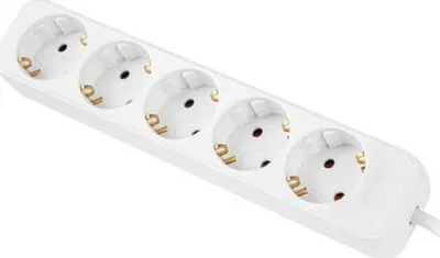 Kabllo vazhduese LANBERG 1.5M 5X 230V, e bardhë - 1