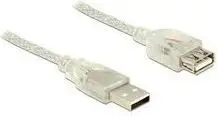 Kabëll vazhduese LANBERG USB 2.0 ferrite transparente AM-AF 5m (CA-USBE-12CC-0050-TR)