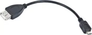 Kabllo USB Lanberg, USB MICRO (M) -> USB-A (F) 2.0, 0.15M, OTG, e zezë LANBERG-OEM