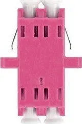 Adapter fibër optike Lanberg MM LC UPC, duplex OM4, plastike - 2