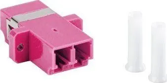Adapter fibër optike Lanberg MM LC UPC, duplex OM4, plastike - 3