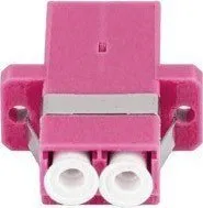 Adapter fibër optike Lanberg MM LC UPC, duplex OM4, plastike - 4