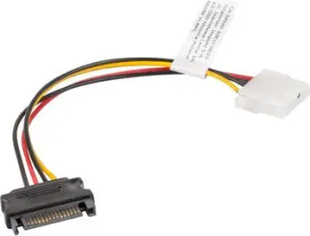 Kabëll Lanberg Molex 4-pin SATA 15-pin (CA-SAHD-10CU-0015), 15cm