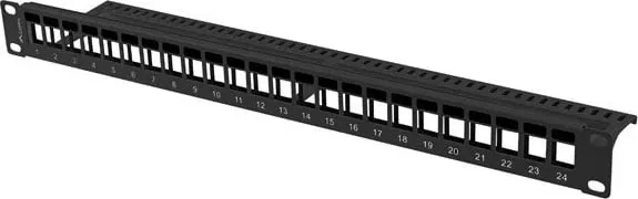 Patch panel LANBERG PPKS-1024-B, 24 porta, 19"/1U, i zi - 1