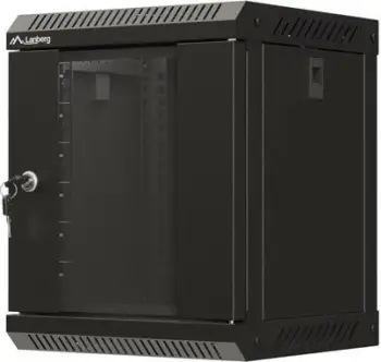 Kasë RACK Lanberg 10" 6U 300x300, e zezë, dyer xhami